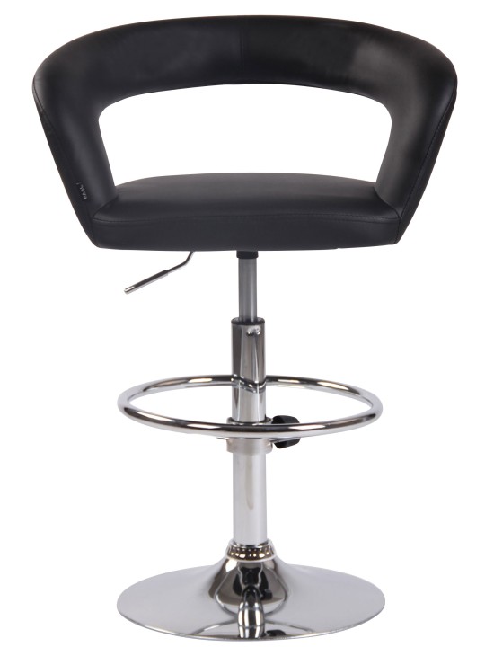 Taburete de bar Jaen piel sintética, negro