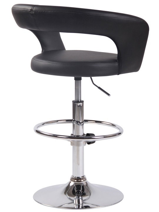 Taburete de bar Jaen piel sintética, negro