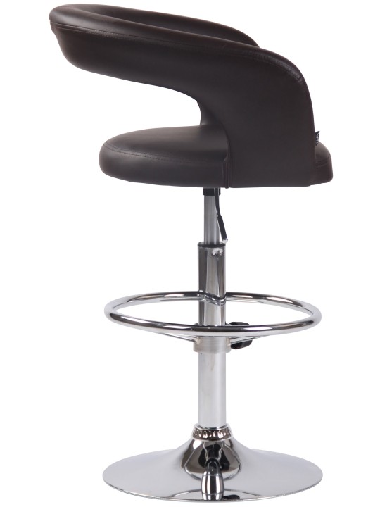 Taburete de bar Jaen piel sintética, marrón Taburete de bar Jaen piel sintética, marrón