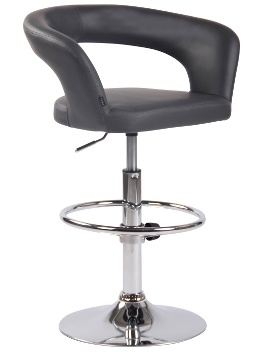 Taburete de bar Jaen piel sintética, gris