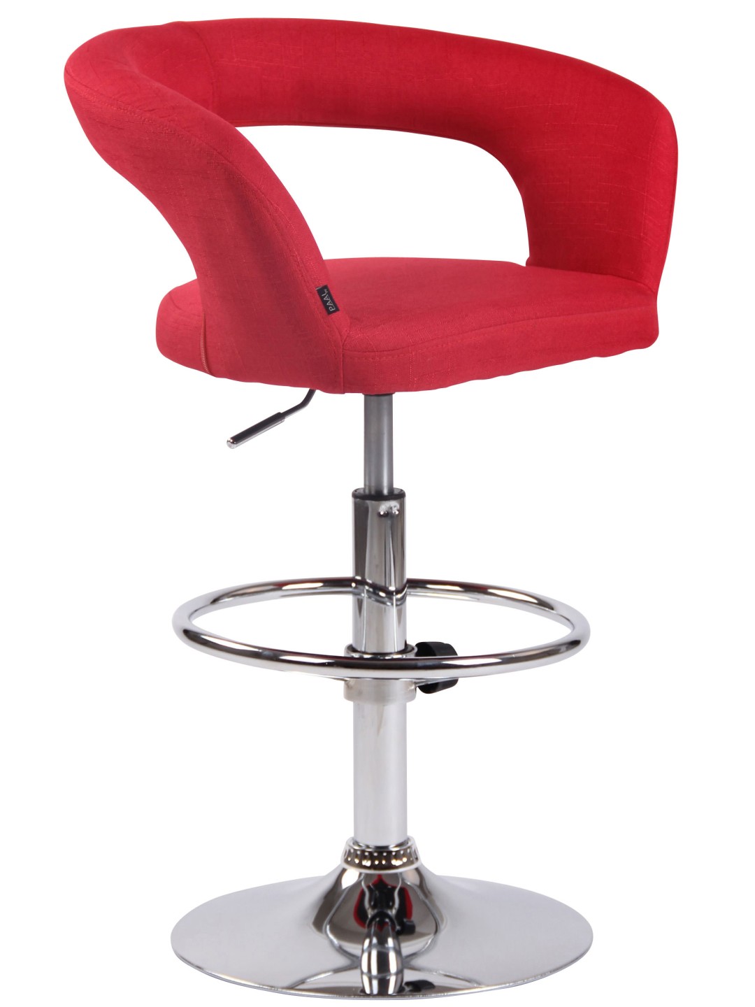 Taburete de bar Jaen tela, rojo