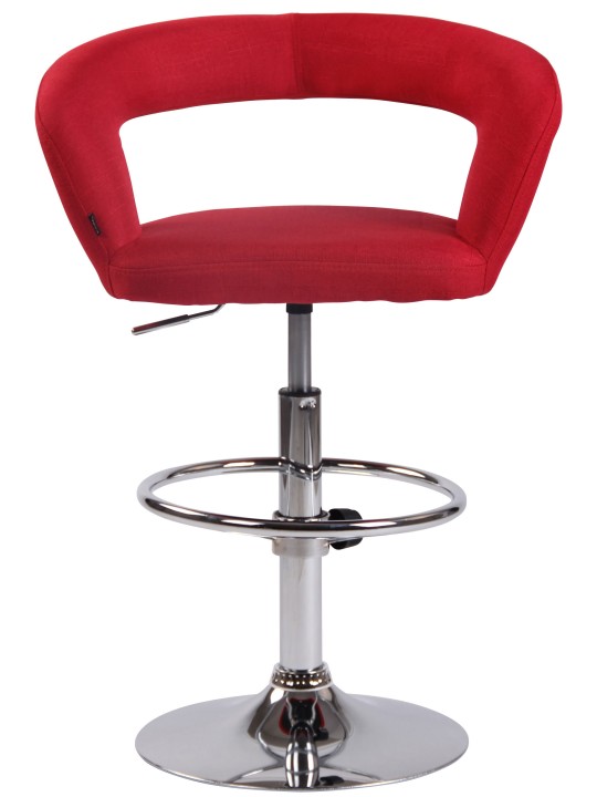 Taburete de bar Jaen tela, rojo