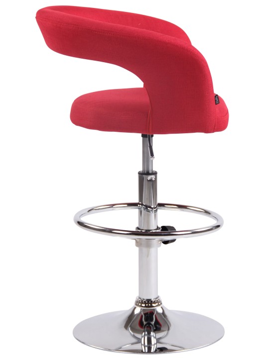 Taburete de bar Jaen tela, rojo