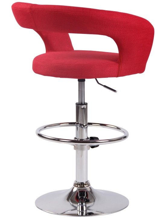 Taburete de bar Jaen tela, rojo