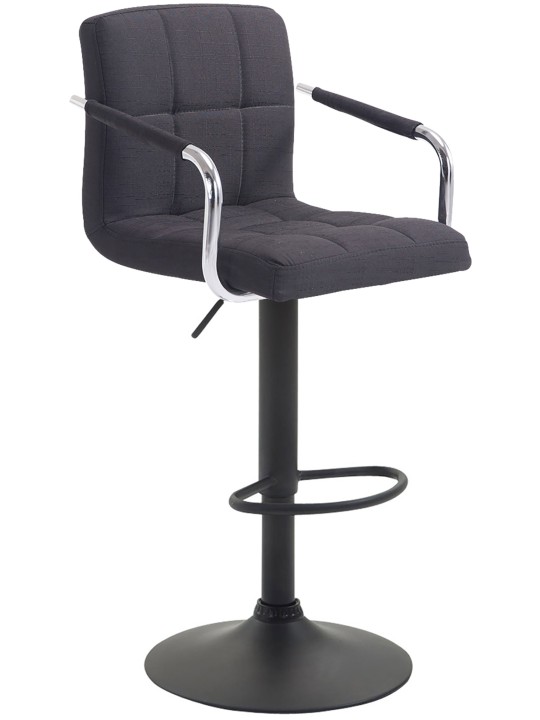 Taburete de bar Lucy V2 tela, negro