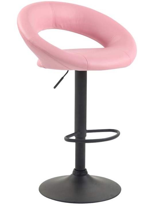 Taburete de bar Olinda piel sintética, rosa