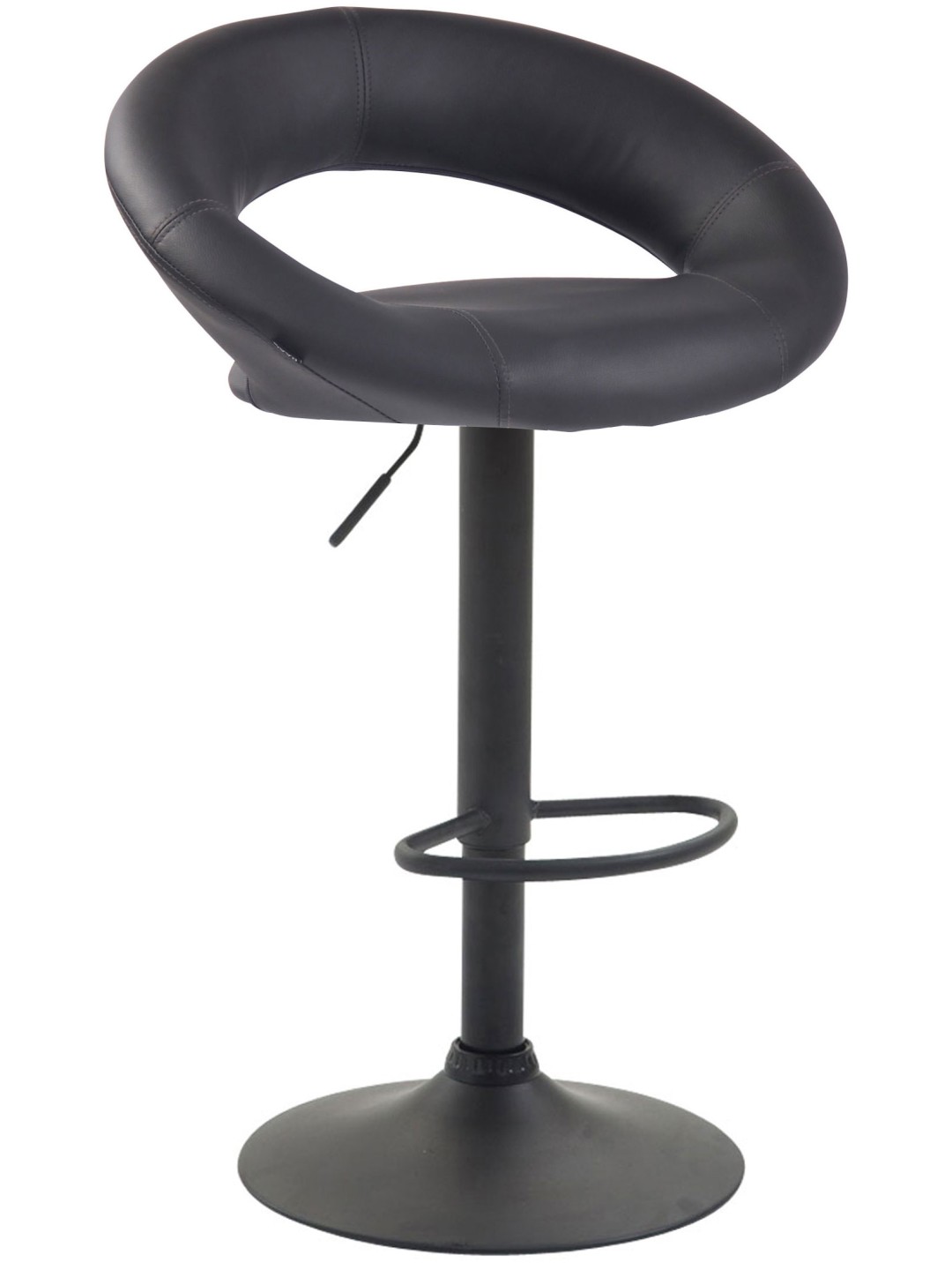 Taburete de bar Olinda piel sintética, gris