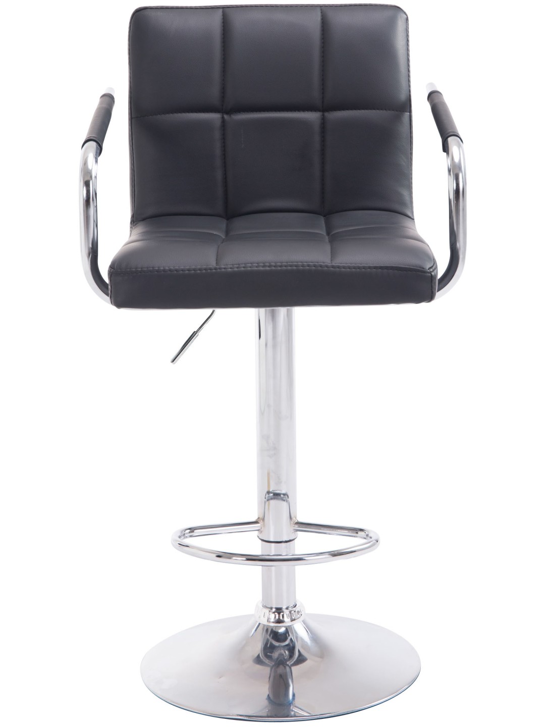 Juego de 2 taburetes de bar Lucy V2 cromados, negro