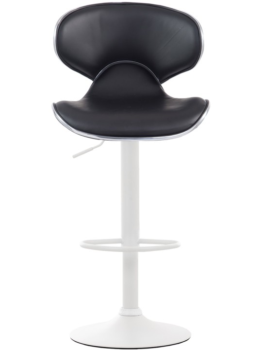 Juego de 2 taburetes de bar Las Vegas V2 de piel sintética, negro