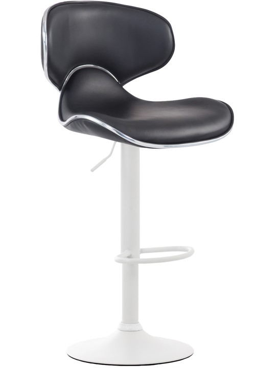 Juego de 2 taburetes de bar Las Vegas V2 de piel sintética, negro