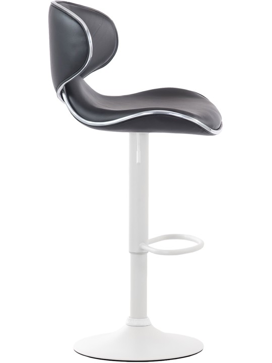 Juego de 2 taburetes de bar Las Vegas V2 de piel sintética, negro