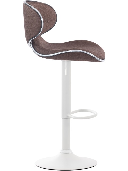 Juego de 2 taburetes de bar Las Vegas V2 tela, marrón