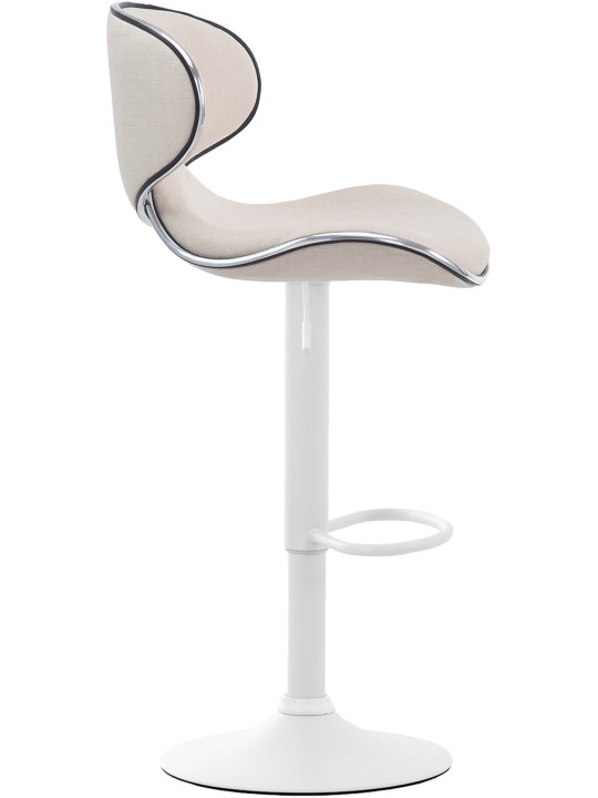 Juego de 2 taburetes de bar tela Las Vegas V2, crema