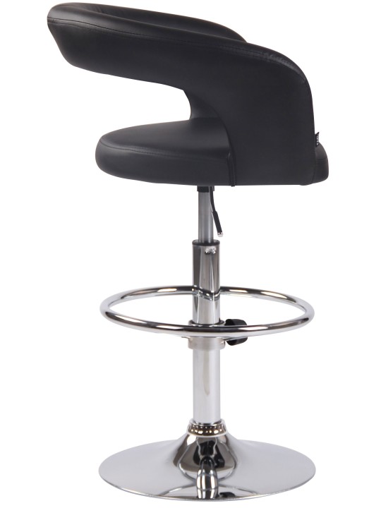 Juego de 2 taburetes de bar Jaen piel sintética, negro
