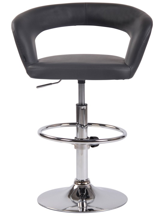 Juego de 2 taburetes de bar Jaen piel sintética, gris