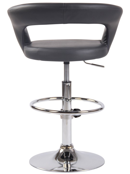 Juego de 2 taburetes de bar Jaen piel sintética, gris