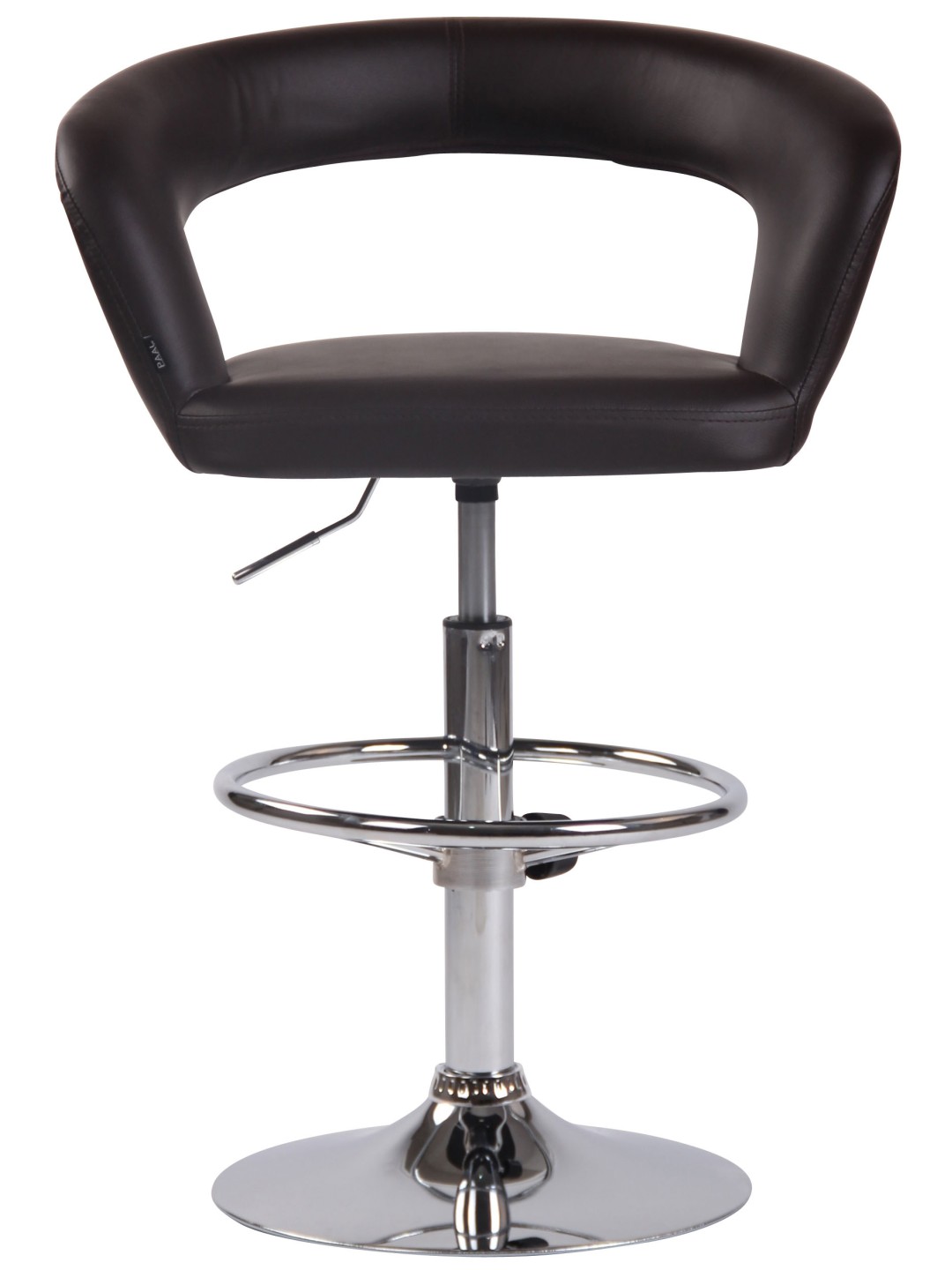 Juego de 2 taburetes de bar Jaen piel sintética, marrón