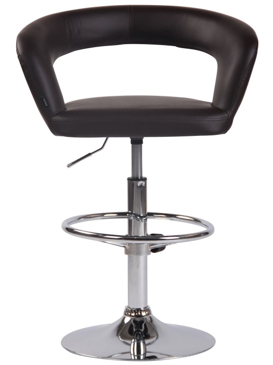 Juego de 2 taburetes de bar Jaen piel sintética, marrón