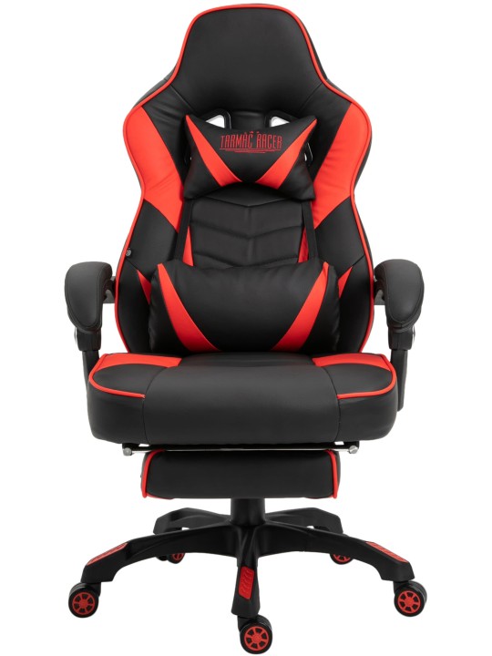 Silla de oficina Tilos piel sintética, negro/rojo Silla de oficina Tilos piel sintética, negro/rojo