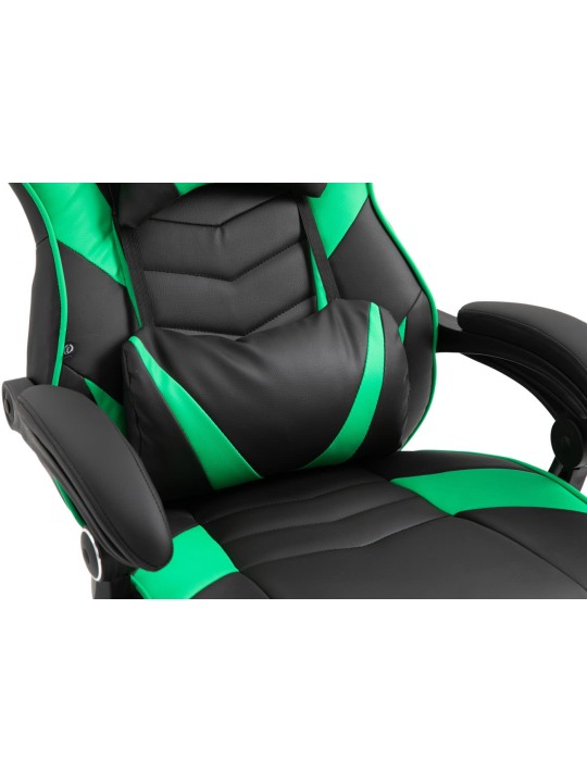 Silla de oficina Tilos piel sintética, negro/verde Silla de oficina Tilos piel sintética, negro/verde