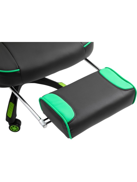 Silla de oficina Tilos piel sintética, negro/verde Silla de oficina Tilos piel sintética, negro/verde