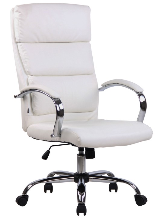 Silla de oficina Bradford piel sintética, blanco