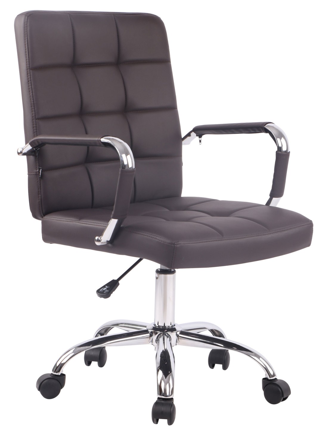 Silla de oficina Deli PRO ecopiel, marrón