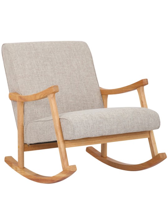 Mecedora Morelia tela natural, crema