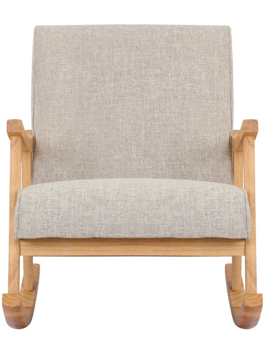 Mecedora Morelia tela natural, crema