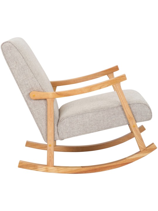 Mecedora Morelia tela natural, crema