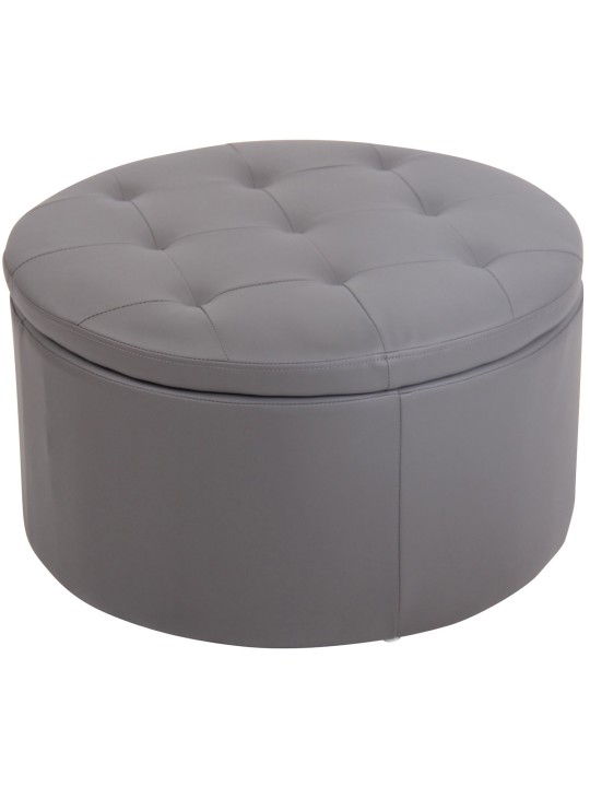 Taburete Evora piel sintética, gris Taburete Evora piel sintética, gris