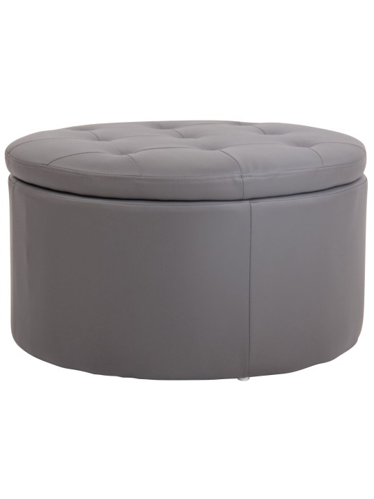 Taburete Evora piel sintética, gris Taburete Evora piel sintética, gris