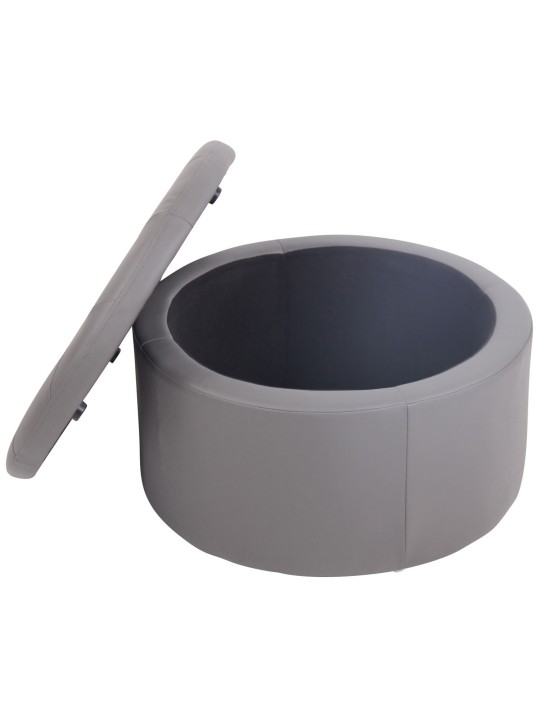 Taburete Evora piel sintética, gris Taburete Evora piel sintética, gris