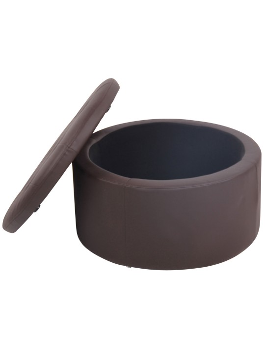 Taburete Evora piel sintética, marrón Taburete Evora piel sintética, marrón