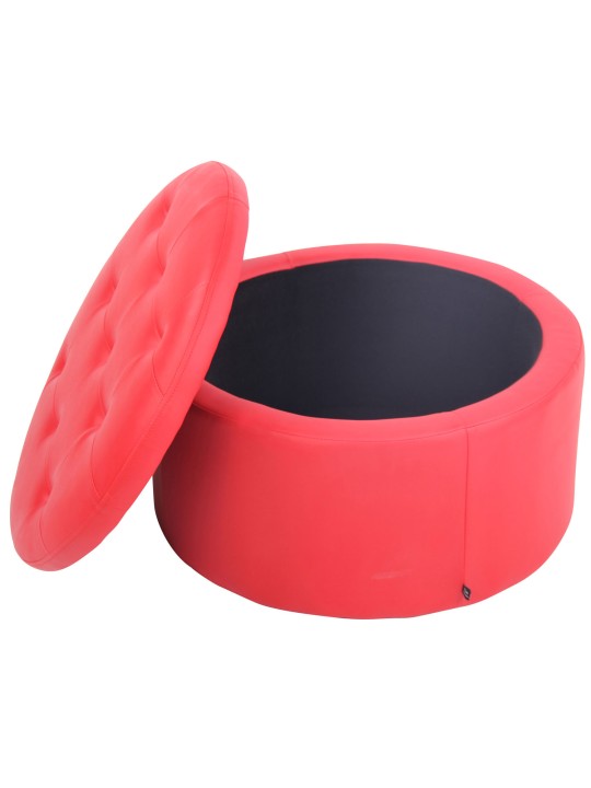 Taburete Evora piel sintética, rojo Taburete Evora piel sintética, rojo