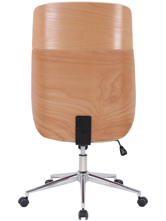 Silla de oficina Varel piel sintética, natural/crema