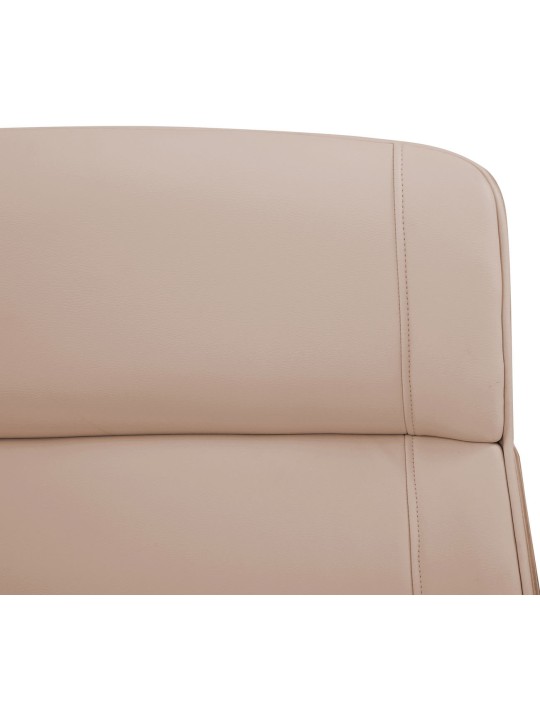 Silla de oficina Varel piel sintética, natural/crema