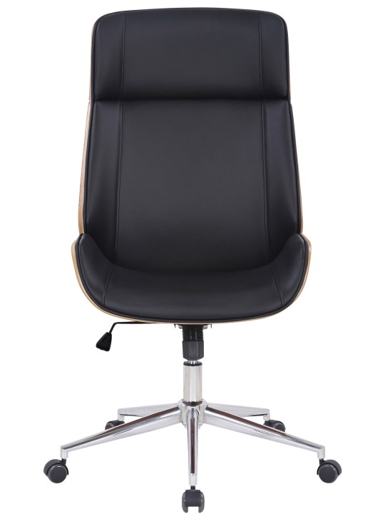 Silla de oficina Varel piel sintética, natural/negro