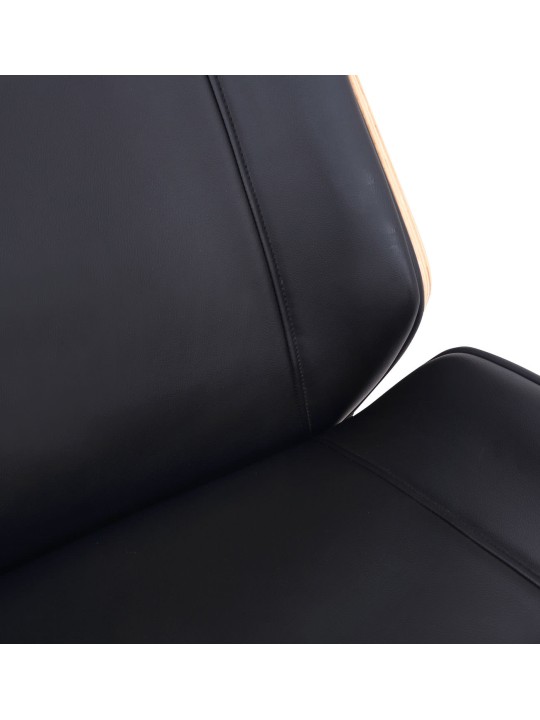 Silla de oficina Varel piel sintética, natural/negro