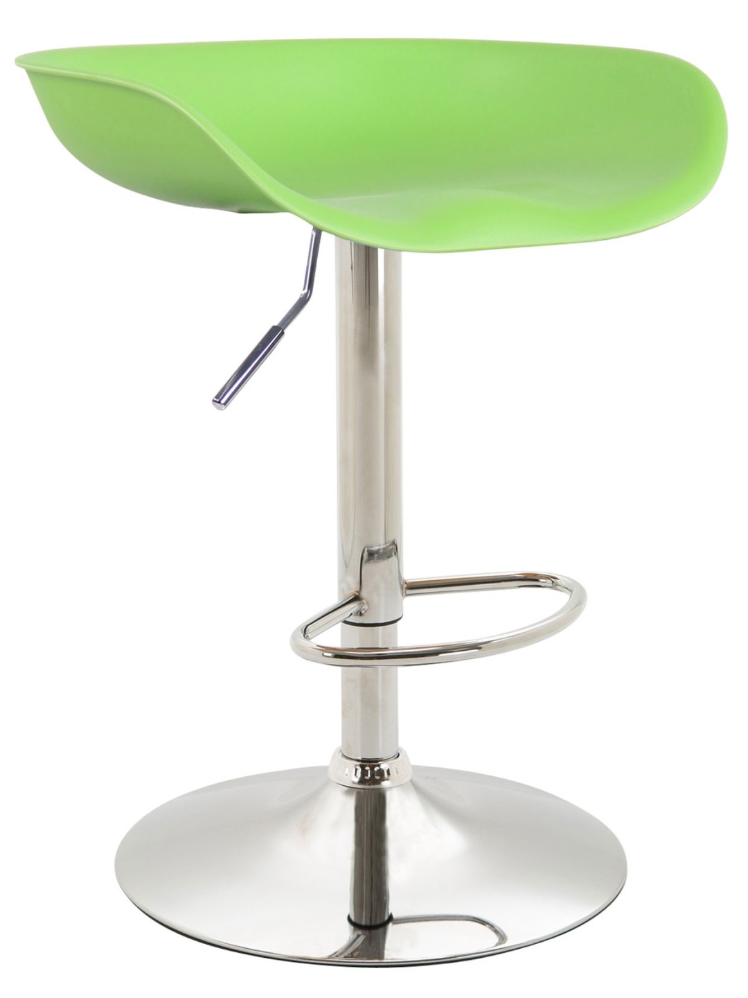 Taburete de bar Anaheim plástico cromo, verde