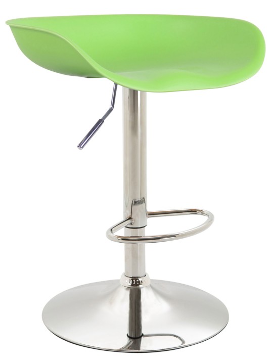 Taburete de bar Anaheim plástico cromo, verde