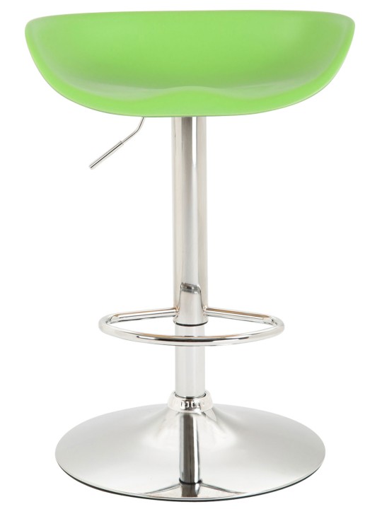Taburete de bar Anaheim plástico cromo, verde