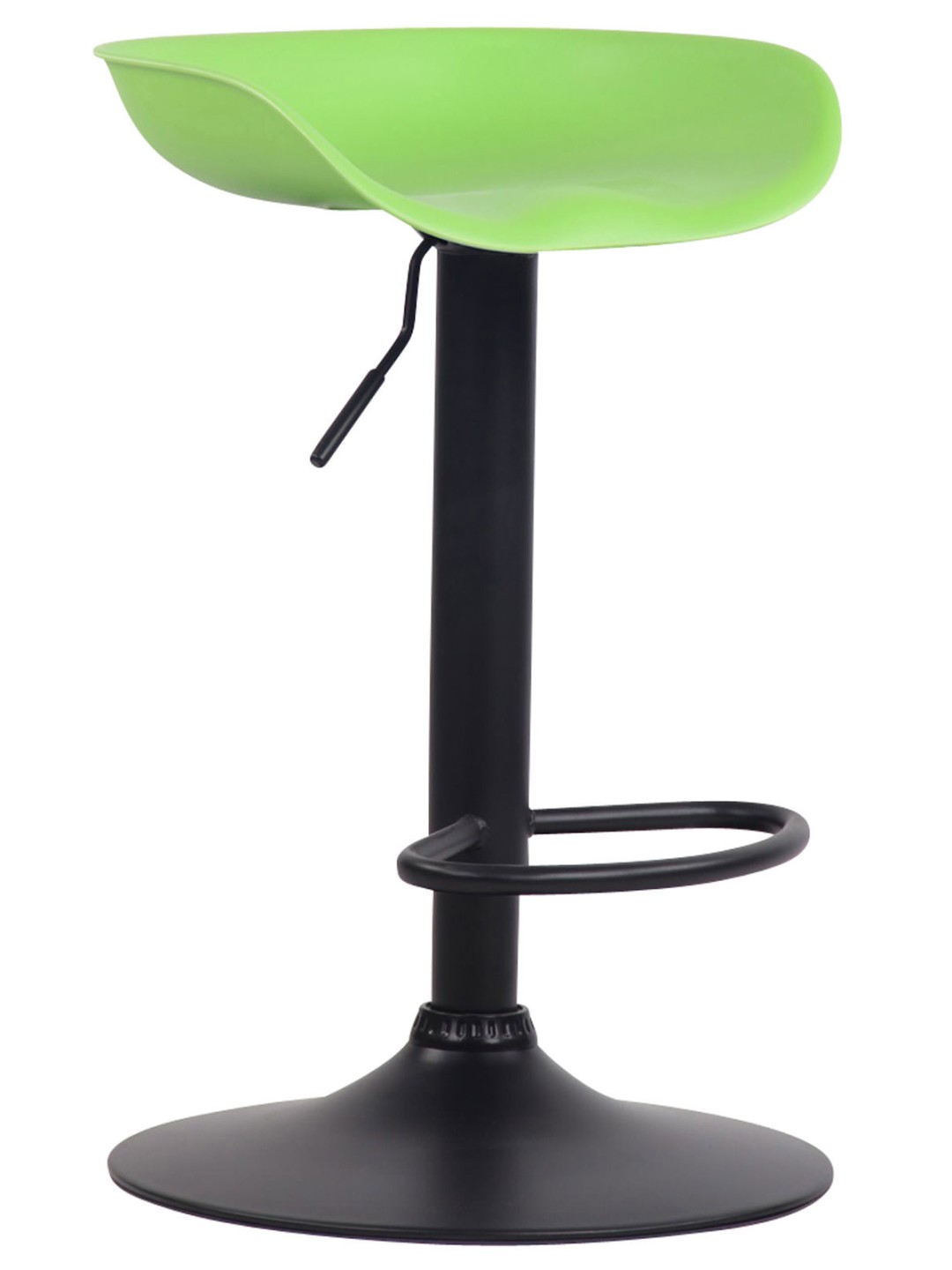Taburete de bar Anaheim plástico negro, verde