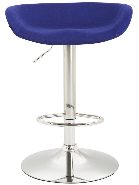 Taburete de bar Anaheim fieltro cromo, azul Taburete de bar Anaheim fieltro cromo, azul