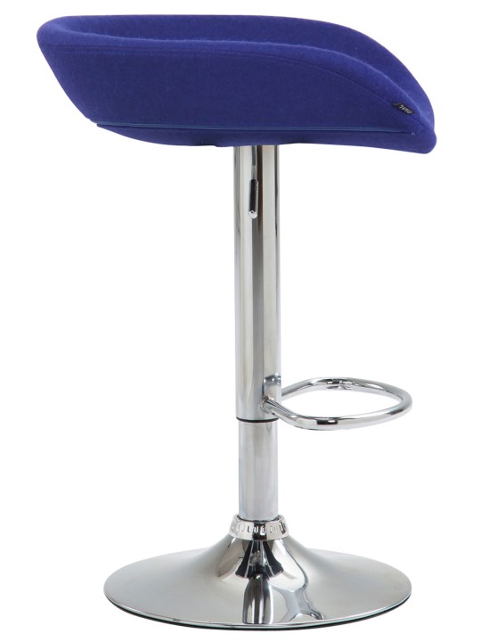 Taburete de bar Anaheim fieltro cromo, azul Taburete de bar Anaheim fieltro cromo, azul