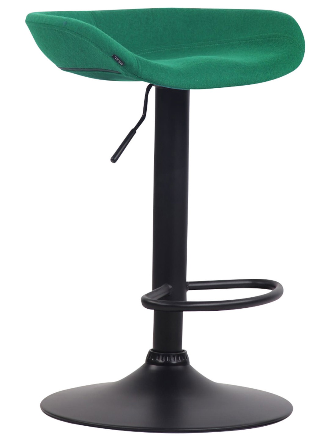 Taburete de bar Anaheim fieltro negro, verde