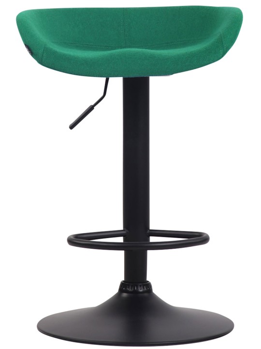 Taburete de bar Anaheim fieltro negro, verde