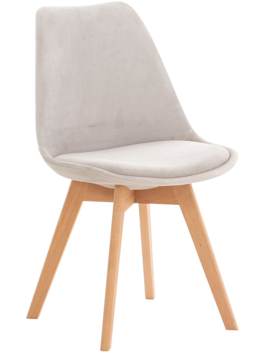 Silla Linares Terciopelo, gris claro