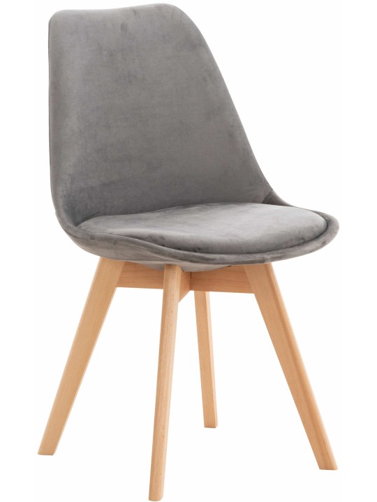 Silla Linares Terciopelo, gris