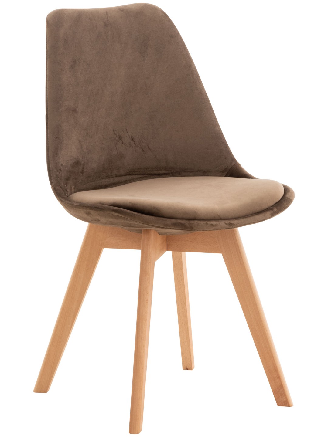 Silla Linares Terciopelo, marrón oscuro